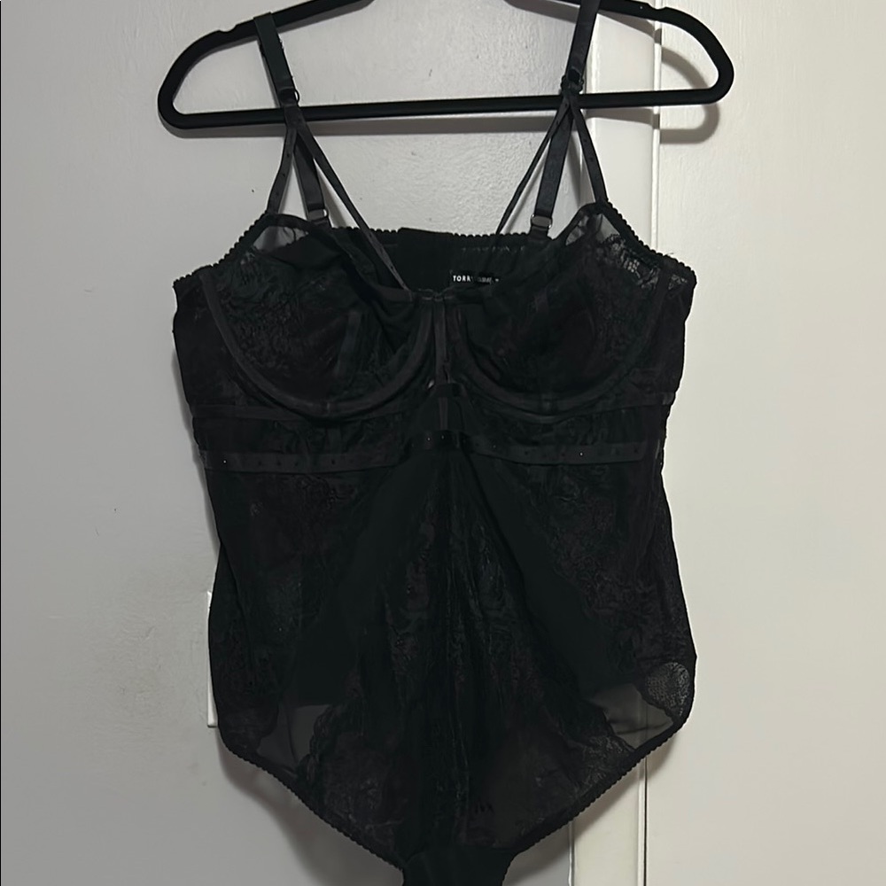 Torrid Black Lace Bodysuit